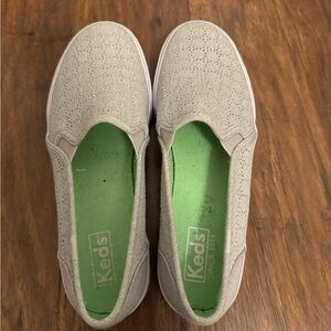 Keds grey spring slip ons